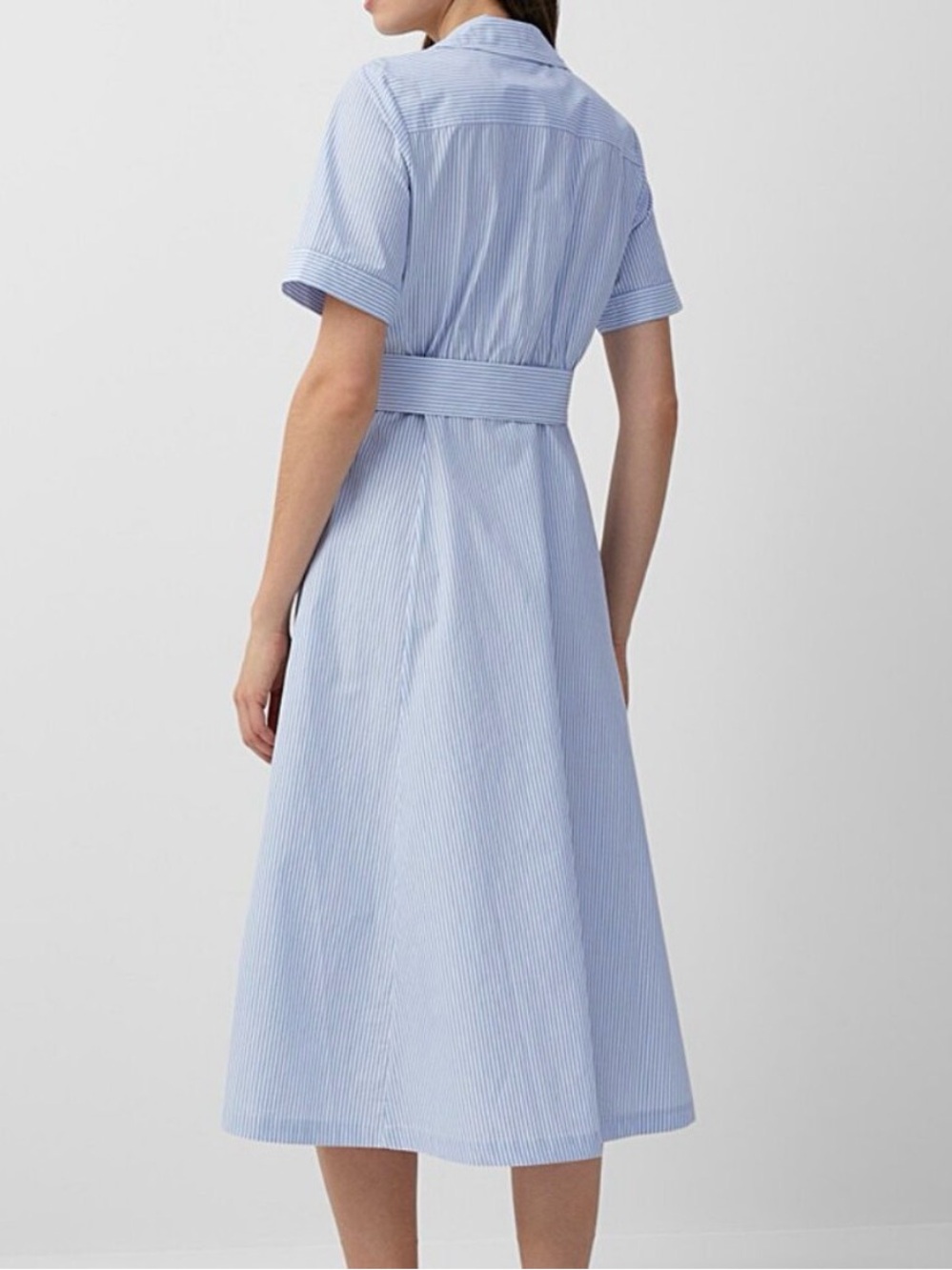 Blue and White Striped Summer Dress - Picture 2 of 5